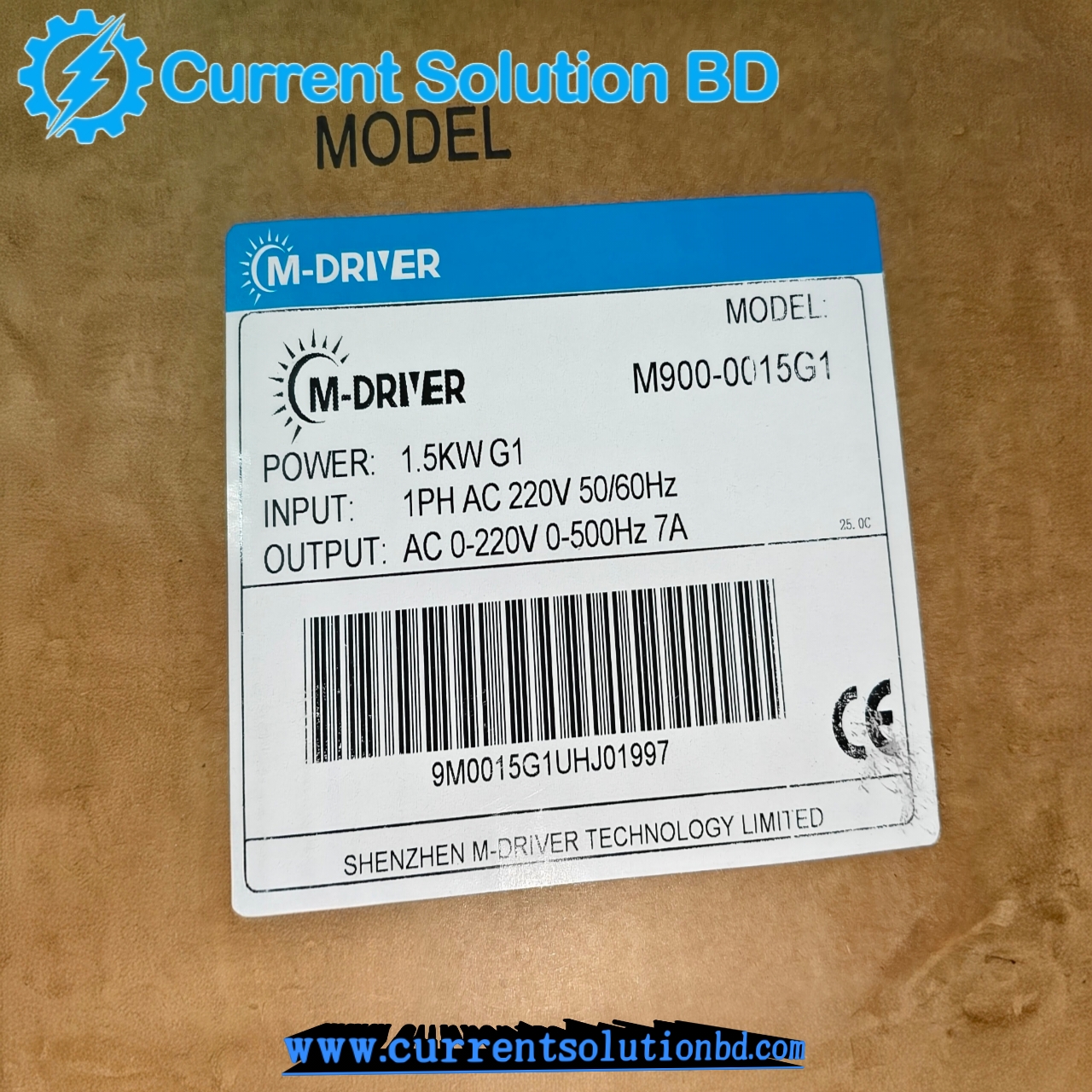 M driver 1.5 kw single phase input & 220v three phases output - Current ...